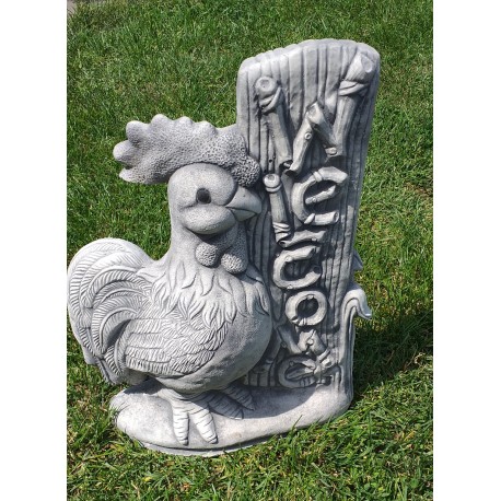 Figurka ogrodowa betonowa Kogut Welkomen