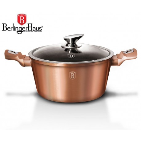 GARNEK 4.5L 24CM BERLINGER HAUS METALLIC LINE ROSE GOLD BH-1515-N