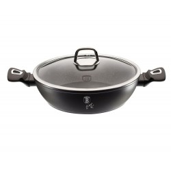 GARNEK PŁASKI 3.8L 28CM BERLINGER HAUS BLACK SILVER BH-1850