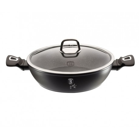 GARNEK PŁASKI 3.8L 28CM BERLINGER HAUS BLACK SILVER BH-1850