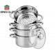 GARNKI DO GOTOWANIA NA PARZE 2.5L 18cm 5 ELE. KINGHOFF KH-3317