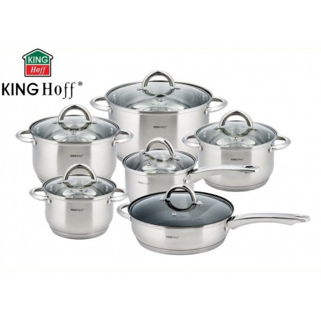 GARNKI KINGHOFF JUMBO SILVER 12 ELE KH-4450