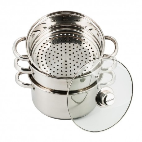 GARNKI DO GOTOWANIA NA PARZE 4 ELE 24CM KINGHOFF KH-3319