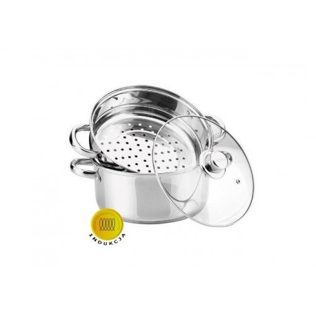 GARNKI DO GOTOWANIA NA PARZE 5.0L 24cm 3 ELE. KINGHOFF KH-3318