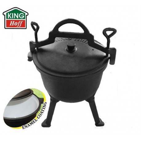 KOCIOŁEK ŻELIWNY MYŚLIWSKI 4L EMALIOWANY KINGHOFF KH-2241