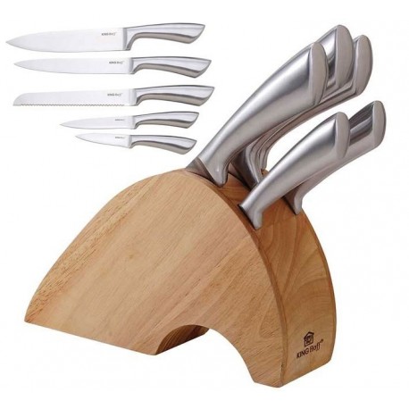 ZESTAW NOŻY KUCHENNYCH W BLOKU 6 ELE. KINGHOFF KH-1151