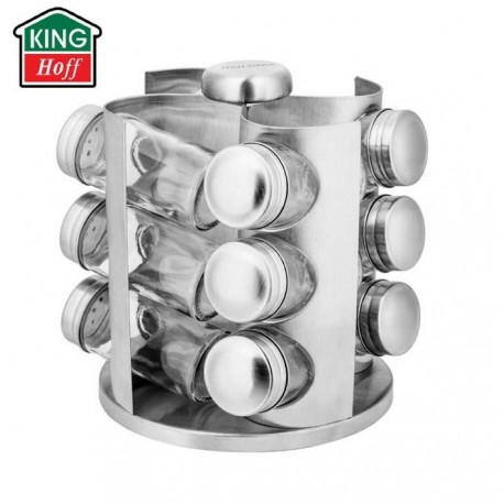 Pojemniki na przyprawy na stojaku12 ELE. KH-4005