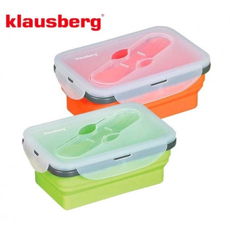 POJEMNIK LUNCHBOX SILIKONOWY 400ml 1-KOMOROWY KLAUSBERG KB-7021