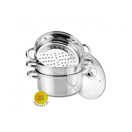 GARNKI DO GOTOWANIA NA PARZE 2.5L 18CM 4 ELE. KINGHOFF KH-3316