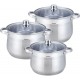 GARNKI GASTRO STOCK POT 6 ELE 10.7L+8.6L+7.0L KLAUSBERG KB-7177
