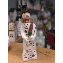 Bałwanek ceramiczny w cylindrze wys.35 cm