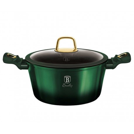 GARNEK GRANITOWY 6.1L 28CM BERLINGER HAUS METALLIC LINE EMERALD BH-6059