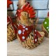Wielkanocne ozdoby,dekoracje ogrodowe-kurka z apaszką
