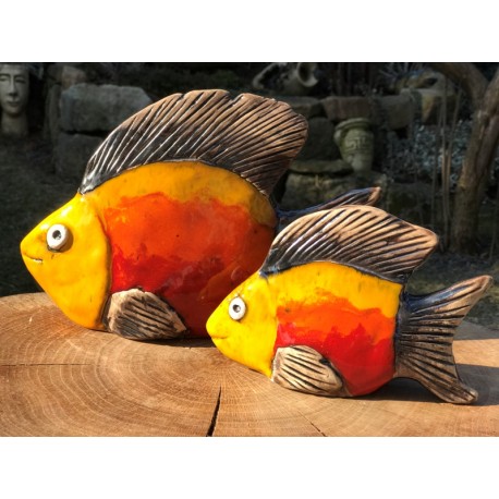 Ogrodowa dekoracja - Ryby Żółto-pomarańczowe