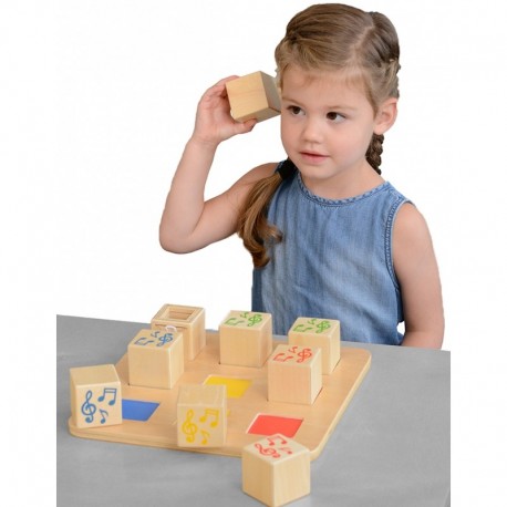 Drewniany Sorter Sensoryczny Łączenie Dźwięków Masterkidz