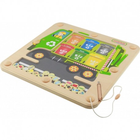 MASTERKIDZ Tablica Magnetyczna Segregowanie Odpadów Ciężarówka do Recyklingu Montessori