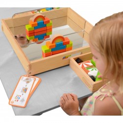 Zestaw Kolorowe Klocki Dla Dzieci Drewniane 24 Sztuki Masterkidz Montessori