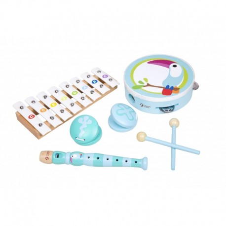 CLASSIC WORLD Drewniany Zestaw Muzyczny dla Dzieci Cymbałki 7 el.