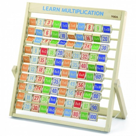 Drewniana Tabliczka Mnożenia Nauka Matematyki Viga Toys Montessori