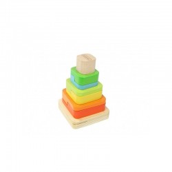 MASTERKIDZ Drewniana Układanka Sorter Piramidka Montessori
