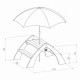 AXI Drewniany Wielofunkcyjny Zestaw Stół + Ławeczki + Parasol