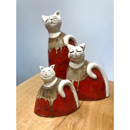 Kot Kotki Kociaki ceramiczne deko Handmade www.alimar24.pl