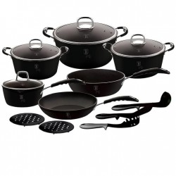ZESTAW GARNKÓW 15 EL. BERLINGER HAUS BLACK PROFESSIONAL LINE BH-6129
