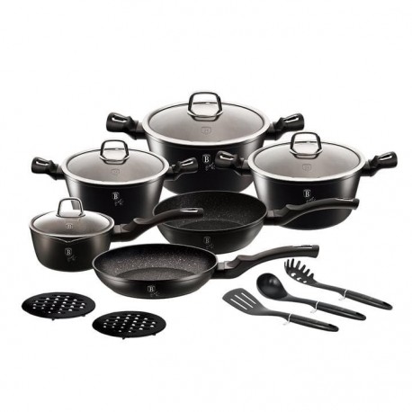 ZESTAW GARNKÓW 15 EL. BERLINGER HAUS BLACK SILVER BH-6155