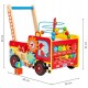 Drewniany pchacz edukacyjny Auto Straż Pożarna. Alimar24.pl