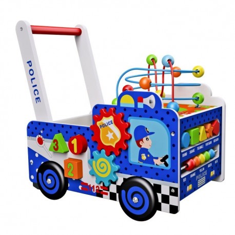 Drewniany pchacz edukacyjny Auto Police Alimar24.pl