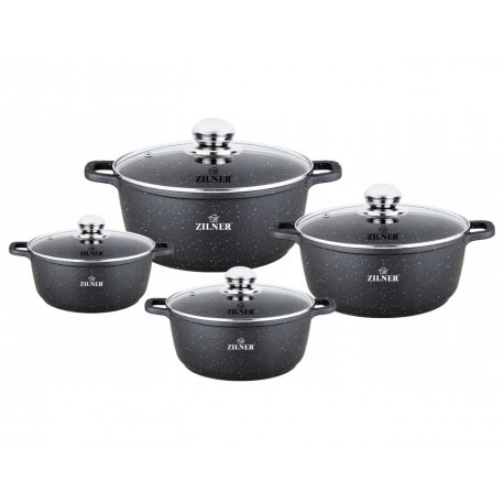 GARNKI GRANITOWO-CERAMICZNE 8 EL. ZILNER ZL-7018