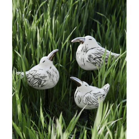 Dekoracje ogrodowe Ptak na stojaku do domu i ogrodu Duży.Beżowy mat.Alimar24.pl