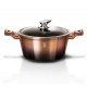 GARNEK Z POWŁOKĄ GRANITOWĄ 2.5L 20cm BERLINGER HAUS ROSE GOLD NOIR BH-1894