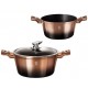 GARNEK Z POWŁOKĄ GRANITOWĄ 2.5L 20cm BERLINGER HAUS ROSE GOLD NOIR BH-1894