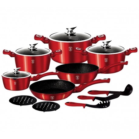 GARNKI BERLINGER HAUS METALLIC BURGUNDY LINE 15 ELE BH-1226-N