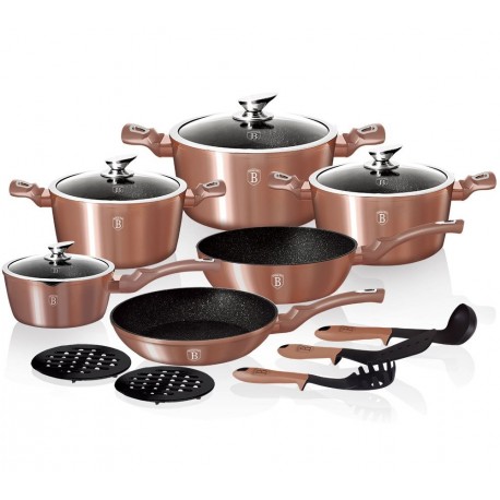 GARNKI BERLINGER HAUS METALLIC LINE ROSE GOLD 15 ELE BH-1224-N