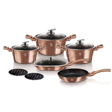 KOMPLET GARNKÓW 11-EL. BERLINGER HAUS METALLIC LINE ROSEGOLD BH-6191