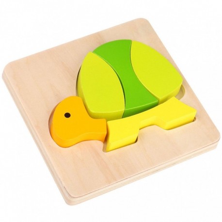 TOOKY TOY Puzzle Układanka Grube Klocki Żółw 5 el.