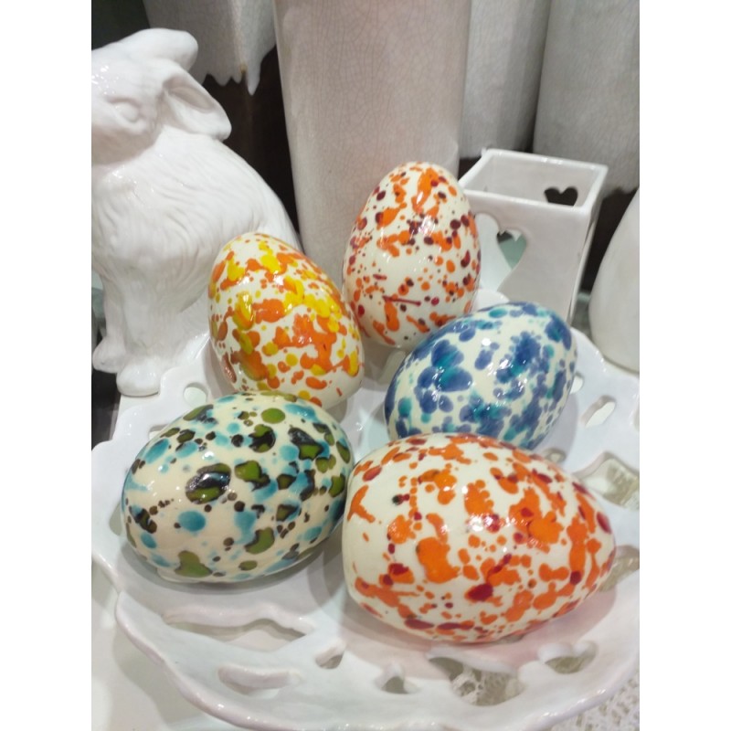 Wielkanocne Jajka Malowane nakrapiane 6 cm