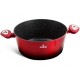 GARNKI z POWŁOKĄ GRANITOWĄ 15 ELE. ZILNER CHERRY RED NOIR ZL-8521 www.alimar24.pl