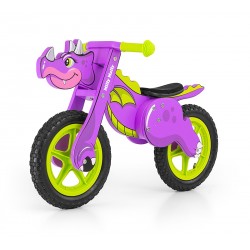 Dino rowerek biegowy fioletowy