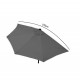 Parasol półparasol z korbką na Taras Balkon 2,7m