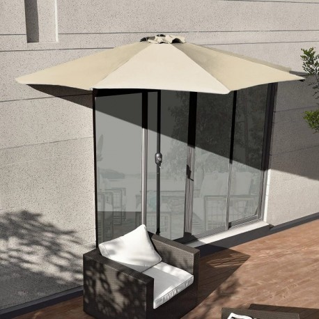 Parasol półparasol z korbką na Taras Balkon 2,7m Beżowy
