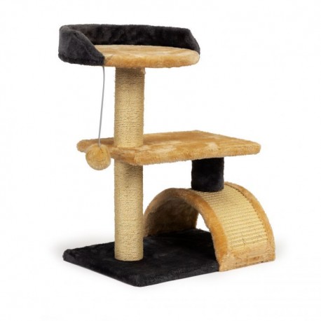 Drapak dla kota piętrowe legowisko z oparciem drzewko wisząca zabawka