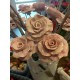 Róże różowe ceramiczne dekoracje do domu i ogrodu średnica 10 cm