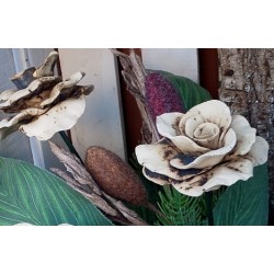 Róże cremowe mat ceramiczne dekoracje do domu i ogrodu średnica 10 cm