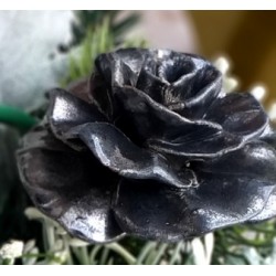 Róża Róże czarny połysk ceramiczne dekoracje do domu i ogrodu średnica 10 cm