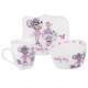 Porcelanowy komplet stołowy dla dziecka Myszka-różowy