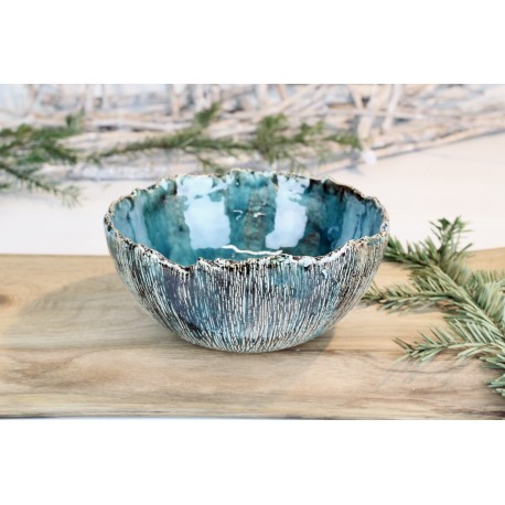 Misy Misa dekoracyjna świąteczna turkus okrągła średnica 18 cm