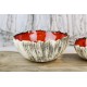 Misy Misa dekoracyjna świąteczna czerwona okrągła duża głęboka średnica 26 cm